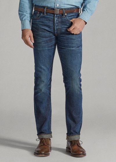 Men's Ralph Lauren Slim Fit Selvedge Jeans | 823057SRY